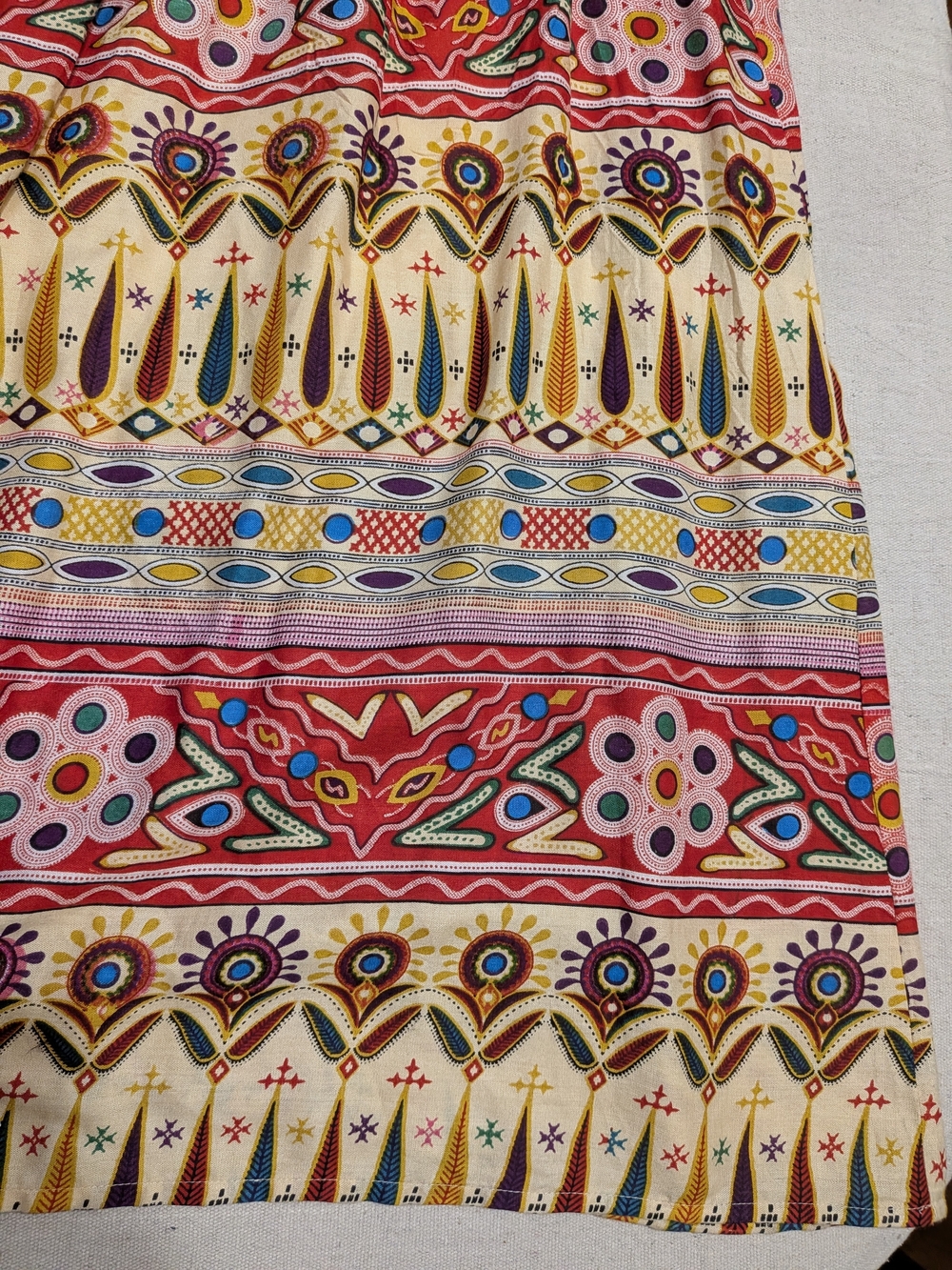 Boho Printed Maxi Skirt Vibrant Boho Gypsy Festival - Picture 5 of 7